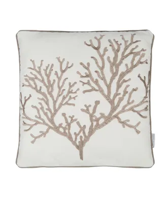 Levtex Galapagos Reef Embroidered Decorative Pillow, 18" x 18"