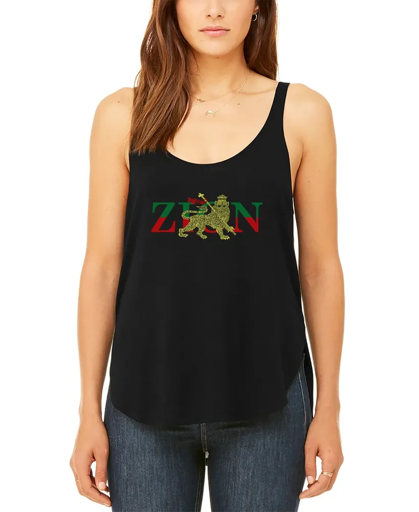 Women's Word Art Zion One Love Flowy Tank Top