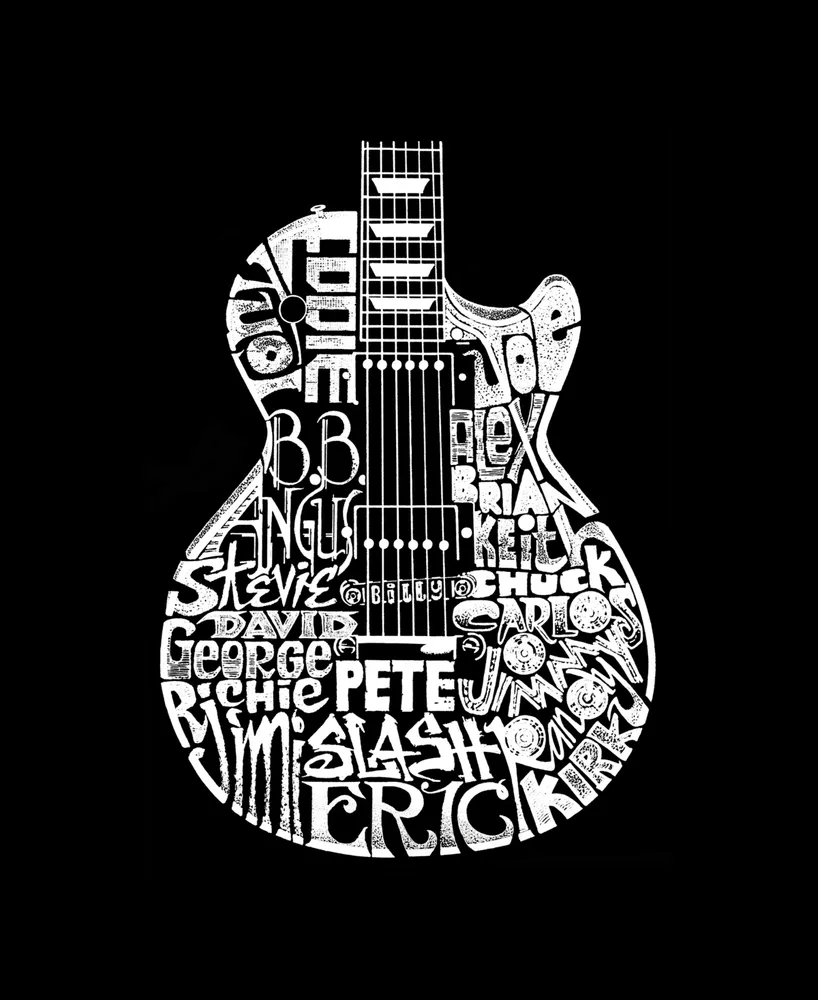 Women's Word Art Rock Guitar Head T-Shirt