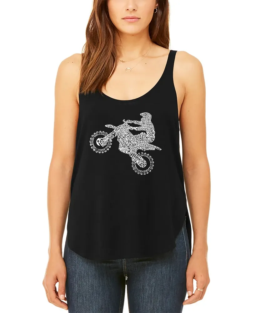 Women's Word Art Freestyle Motocross Flowy Tank Top