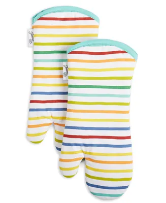 Fiesta Tropical Stripe Oven Mitts, Set of 2
