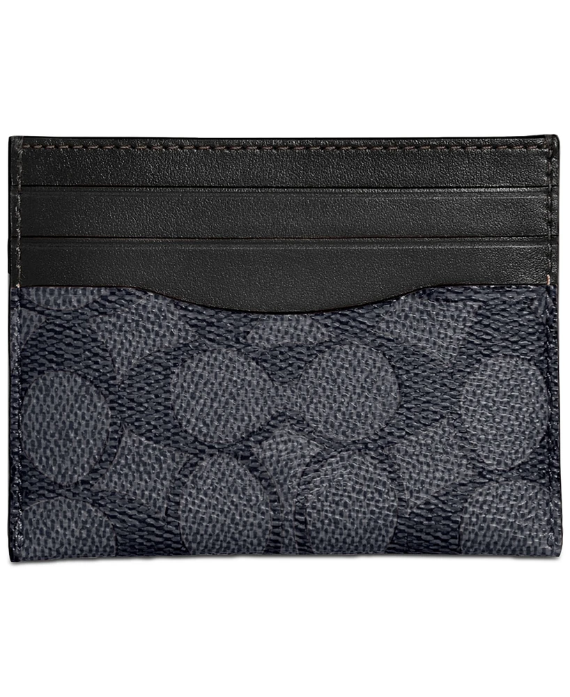 Coach Men's Signature Flat Card Case