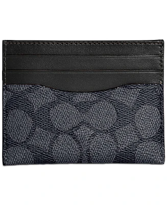 Coach Men's Signature Flat Card Case