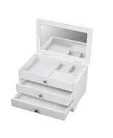 Pko Inc. Classic Lift Top White Jewelry Box