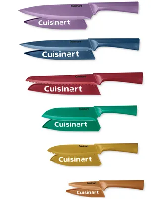 Cuisinart Color Metallic-Coated 12-Pc. Knife Set with Blade Guards