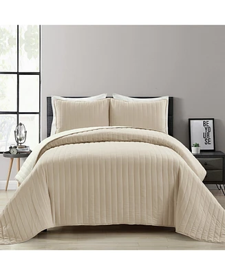 Lush Decor Soft Stripe All Season 3 Piece Quilt Set