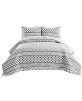 Lush Decor Monique Stripe 3 Piece Quilt Set
