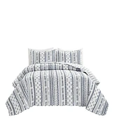 Lush Decor Hygge Stripe 3 Piece Quilt Set, King