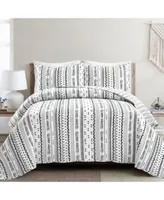 Lush Decor Hygge Stripe Quilt Set