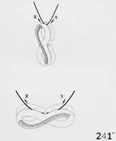 241 Wear It Both Ways Diamond Infinity Pendant Necklace (1/8 ct. t.w.) in 14k White Gold