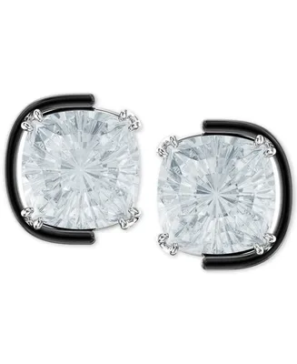Swarovski Silver-Tone Crystal Floating Stud Earrings