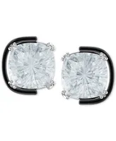 Swarovski Silver-Tone Crystal Floating Stud Earrings