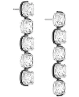 Swarovski Rhodium-Plated Harmonia Linear Drop Earrings