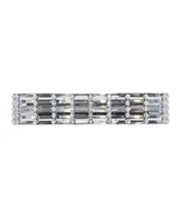 Evelyn Crystal Rectangle 4-Light Glam Modern Led Vanity Light