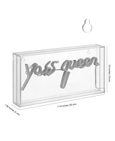 Yass Queen Contemporary Glam Acrylic Box Usb Operated Led Neon Light