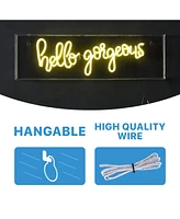 Hello Gorgerous Contemporary Glam Acrylic Box Usb Operated Led Neon Light