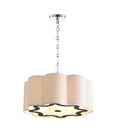 Coquille 4-Light 20" Adjustable Scalloped Shade Led Pendant