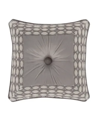 J Queen New York Belvedere Embellished Decorative Pillow, 18" x 18" - Silver