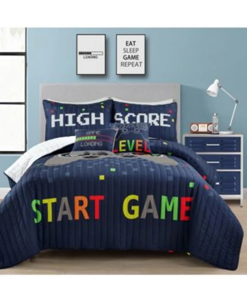 Lush Decor Kids Video Games 4 Piece Quilt Sets