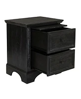 Osp Home Furnishings Modern Mission 2 Drawer Nightstand with Tray