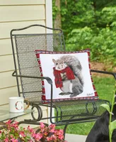 C&F Home Plaid Squirrel Pillow, 18" x 18"