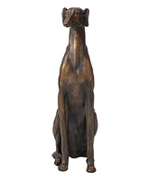 Glitzhome Sitting Grayhound Dog Statue