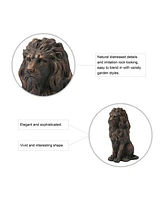 Glitzhome Guardian Standing Lion Statue