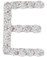 Wrapped Diamond Initial Single Stud Earring (1/20 ct. t.w.) in 14k Gold, Created for Macy's