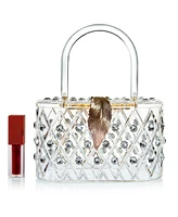 Milanblocks "The Princess" 50's Style Top Handle Crystal Box Clutch Handbag