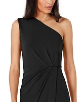 Calvin Klein Draped One-Shoulder Gown