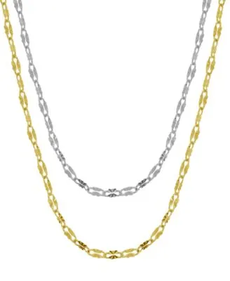 Now This Mirror Link Chains In Gold Or Silver Plate In 18 Or 24