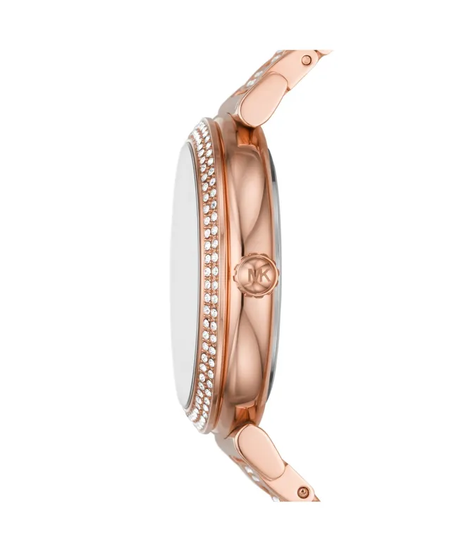 Michael Kors Women's Abbey Rose Gold-Tone Stainless Steel Bracelet Watch  36mm