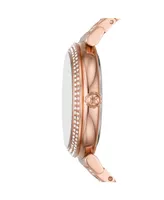 Michael Kors Women's Abbey Rose Gold-Tone Stainless Steel Bracelet Watch 36mm