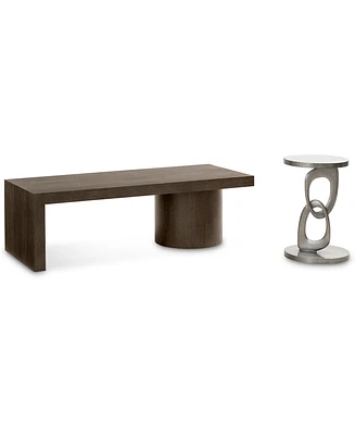 Closeout! Lille 2-Pc. Cocktail Table & Chairside Table Set