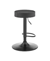 Dax Backless Faux Leather Adjustable Bar Stool