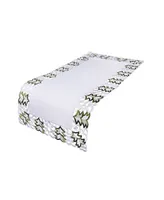 Xia Home Fashions Tannenbaum Embroidered Cutwork Table Runner, 34" x 16"