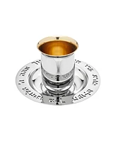 Godinger Kiddush Cup on Round Stainless Tray