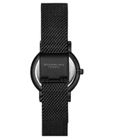 Women's Quartz Black Mesh Bracelet Watch 29mm