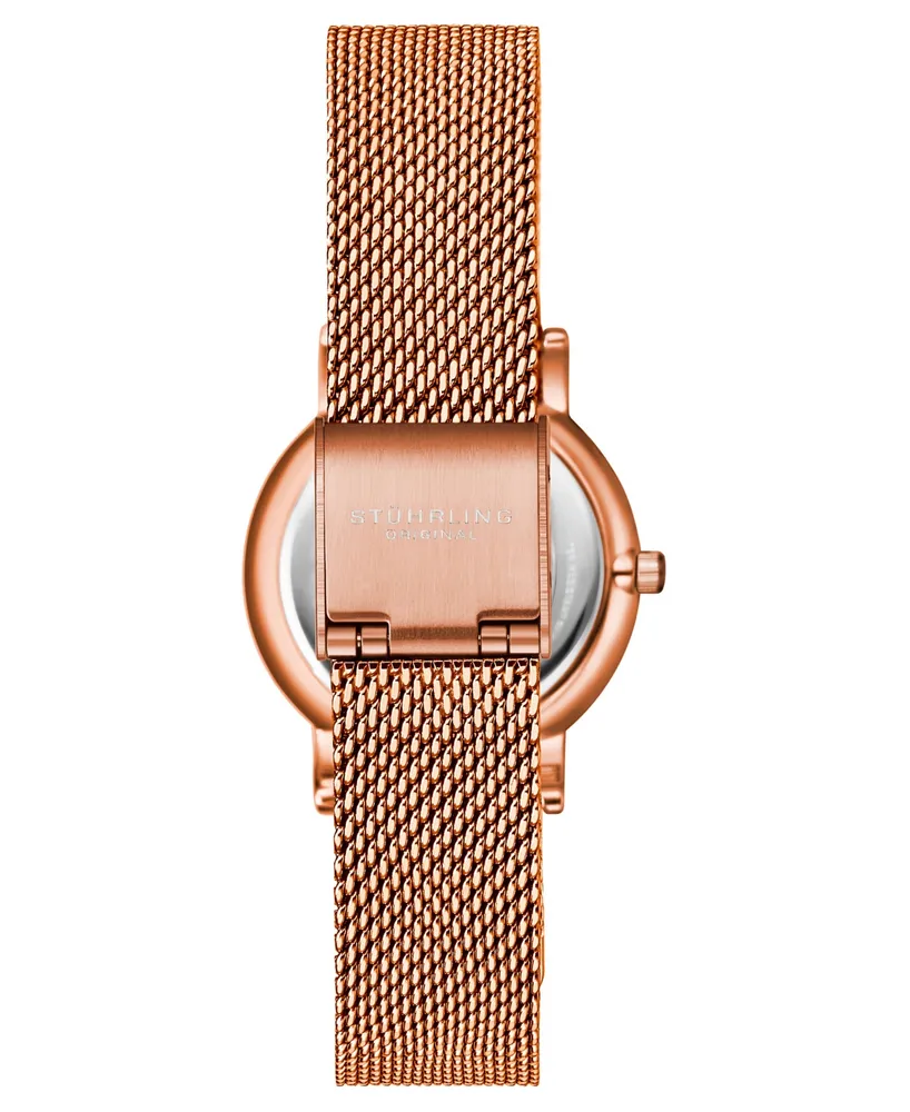 Women's Quartz Rose Gold-Tone Mesh Bracelet Watch 29mm