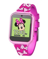 Minnie Mouse Kid's Touch Screen Pink Silicone Strap Smart Watch, 46mm x 41mm