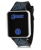 Avengers Kid's Touch Screen Black Silicone Strap Led Watch, 36mm x 33 mm