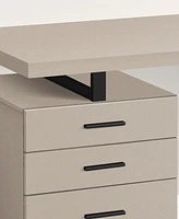 Desk with 3 Storage Drawers and Floating Desktop