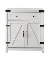 Farmhouse Barn Door Accent Cabinet