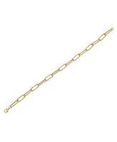 Textured Paperclip Link Chain Bracelet in 10k Gold