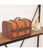 Vintiquewise Decorative Leather Small Treasure Box