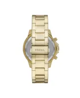 Fossil Men's Bannon Multifunction Gold-Tone Stainless Steel Bracelet Watch 45mm