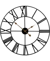 Sorbus Large Decorative Analog Wall Clock - Black, Gold