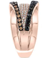 Effy Multicolor Diamond Statement Ring (7/8 ct. t.w.) in 14k Rose Gold