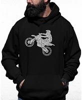Men's Freestyle Motocross - Fmx Word Art Hooded Sweatshirt