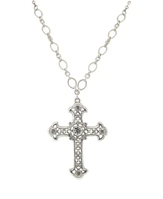 Crystal Large Cross Necklace